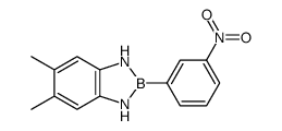 5,6-dimethyl-2-(3-nitrophenyl)-1,3-dihydro-1,3,2-benzodiazaborole结构式
