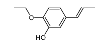 trans-2-ethoxy-5-(1-propenyl)-phenol结构式