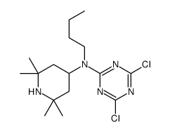 N-butyl-4,6-dichloro-N-(2,2,6,6-tetramethylpiperidin-4-yl)-1,3,5-triazin-2-amine结构式