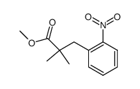 3-(2-nitrophenyl)-2,2-dimethylpropionic acid methyl ester Structure