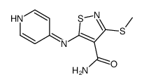 3-methylsulfanyl-5-(pyridin-4-ylamino)-1,2-thiazole-4-carboxamide结构式