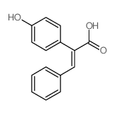 2-(4-hydroxyphenyl)-3-phenyl-prop-2-enoic acid structure