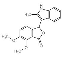 1(3H)-Isobenzofuranone,6,7-dimethoxy-3-(2-methyl-1H-indol-3-yl)- structure