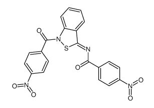 4-nitro-N-[1-(4-nitrobenzoyl)-2,1-benzothiazol-3-ylidene]benzamide结构式