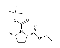 (2S,5S)-1-tert-butyl 2-ethyl 5-methylpyrrolidine-1,2-dicarboxylate Structure