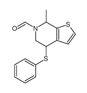 4,5,6,7-tetrahydro-7-methyl-4-phenylsulfanylthieno[2,3-c]pyridine-6-carbaldehyde结构式