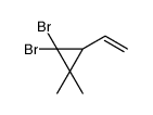 1,1-dibromo-3-ethenyl-2,2-dimethylcyclopropane结构式