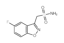 5-Fluoro-3-sulfamoylmethyl-1,2-benzisoxazole结构式
