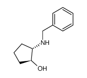 (1R,2R)-trans-2-(N-benzyl)amino-1-cyclopentanol结构式