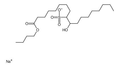 sodium 1-butyl 10-hydroxy-9-sulphonatooctadecanoate结构式