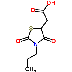 (2,4-Dioxo-3-propyl-1,3-thiazolidin-5-yl)acetic acid Structure