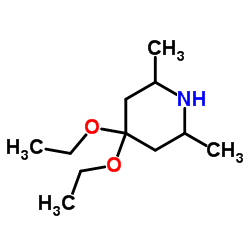 Piperidine, 4,4-diethoxy-2,6-dimethyl- (9CI) structure