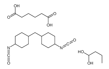 butane-1,1-diol,hexanedioic acid,1-isocyanato-4-[(4-isocyanatocyclohexyl)methyl]cyclohexane Structure