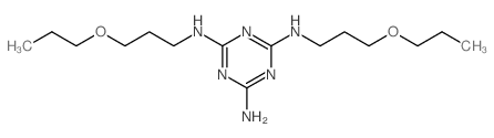 1,3,5-Triazine-2,4,6-triamine,N2,N4-bis(3-propoxypropyl)- Structure