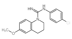 1(2H)-Quinolinecarboximidamide,N-(4-chlorophenyl)-3,4-dihydro-6-methoxy-结构式