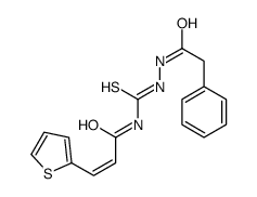 N-[[(2-phenylacetyl)amino]carbamothioyl]-3-thiophen-2-ylprop-2-enamide结构式