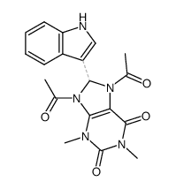 1H-Purine-2,6-dione,7,9-diacetyl-3,7,8,9-tetrahydro-8-(1H-indol-3-yl)-1,3-dimethyl- picture