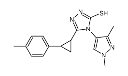4-(1,3-dimethylpyrazol-4-yl)-3-[2-(4-methylphenyl)cyclopropyl]-1H-1,2,4-triazole-5-thione结构式