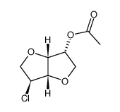 2(5)-O-acetyl-5(2)-chloro-5(2)-deoxy-1,4:3,6-dianhydro-D-glucitol Structure