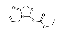 ethyl (2E)-2-(4-oxo-3-prop-2-enyl-1,3-thiazolidin-2-ylidene)acetate Structure