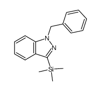 1-benzyl-3-trimethylsilylindazole结构式