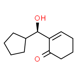 2-Cyclohexen-1-one,2-[(R)-cyclopentylhydroxymethyl]-(9CI) structure