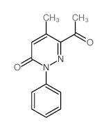 3(2H)-Pyridazinone,6-acetyl-5-methyl-2-phenyl- structure