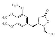 (4S,5S)-5-(hydroxymethyl)-4-[(3,4,5-trimethoxyphenyl)methyl]oxolan-2-one Structure