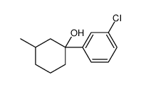 1-(3-chlorophenyl)-3-methylcyclohexan-1-ol结构式