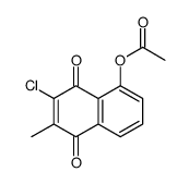 (7-chloro-6-methyl-5,8-dioxonaphthalen-1-yl) acetate结构式