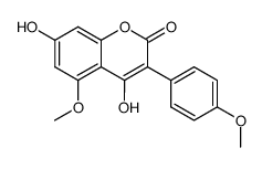 4,7-dihydroxy-5-methoxy-3-(4'-methoxyphenyl)coumarin结构式