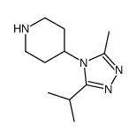 Piperidine, 4-[3-methyl-5-(1-methylethyl)-4H-1,2,4-triazol-4-yl]- (9CI) structure