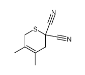 4,5-dimethyl-3,6-dihydro-2H-thiopyran-2,2-dicarbonitrile Structure