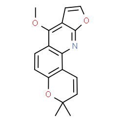 7-Methoxy-3,3-dimethyl-3H-furo[2,3-b]pyrano[2,3-h]quinoline Structure