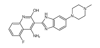 4-Amino-5-fluoro-3-[6-(4-methyl-1-piperazinyl)-1H-benzimidazol-2- yl]-2(1H)-quinolinone结构式