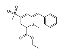 ethyl 2-(methylthio)-4-(methylsulfonyl)-7-phenyl-4,6-heptadienoate结构式