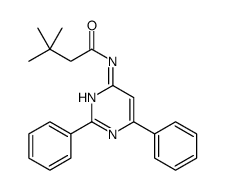 N-(2,6-diphenylpyrimidin-4-yl)-3,3-dimethylbutanamide结构式