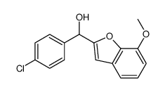 (4-chlorophenyl)-(7-methoxy-1-benzofuran-2-yl)methanol结构式