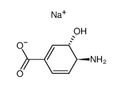 sodium (3S,4S)-4-amino-3-hydroxycyclohexa-1,5-diene-1-carboxylate结构式