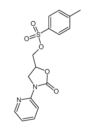 (2-oxo-3-pyridin-2-yl-1,3-oxazolidin-5-yl)methyl 4-methylbenzenesulfonate结构式