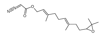 (2E,6E)-10,11-epoxyfarnesyl diazoacetate Structure