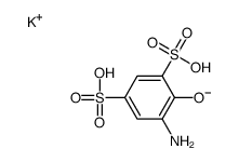 potassium hydrogen-5-amino-4-hydroxybenzene-1,3-disulphonate结构式