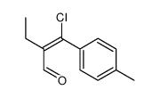 2-[chloro(4-methylphenyl)methylene]butyraldehyde structure
