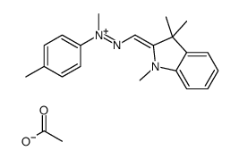 1,3,3-三甲基-2-[[甲基(4-甲苯基)亚肼基]甲基]吲哚翁乙酸盐结构式