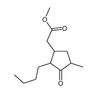 methyl 2-(2-butyl-4-methyl-3-oxocyclopentyl)acetate Structure