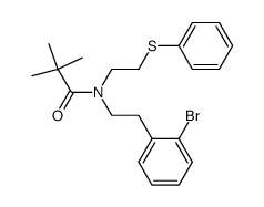N-[2-(2-bromophenyl)ethyl]-N-(2-(phenylthio)ethyl)2,2-dimethylpropionamide结构式