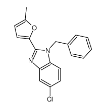 1-benzyl-5-chloro-2-(5-methylfuran-2-yl)benzimidazole结构式
