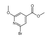 2-Bromo-6-methoxy-4-pyridinecarboxylic acid methyl ester结构式
