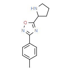 3-(4-methylphenyl)-5-pyrrolidin-2-yl-1,2,4-oxadiazole结构式