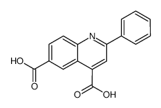 2-phenylquinoline-4,6-dicarboxylic acid结构式